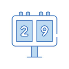 Scoreboard vector icon stock illustration