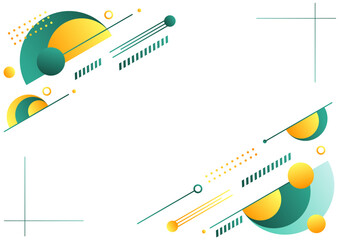 abstract geometric background with yellow and green shapes