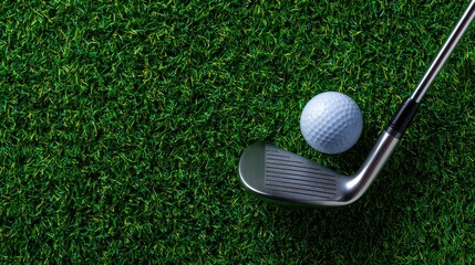 Golf ball and golf club in bag