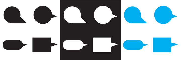Chat Message Bubbles Icon. Communication icons. Talk bubble, dialog.  Conversation, SMS, Notification, Group Chat icon. Vector illustration. isolated on white and black background. EPS 10