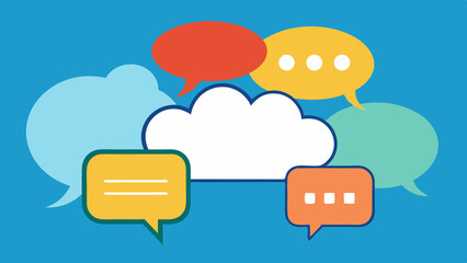 Obraz premium cloud computing concept vector illustration