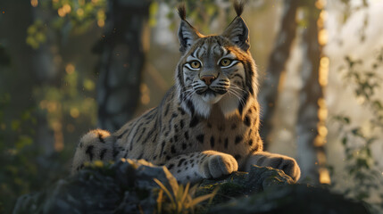 Obraz premium Lynx in nature