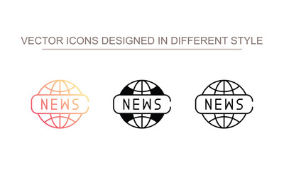 News icon design with white background stock illustration