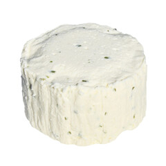 Fresh cheeses with herbs / transparent background