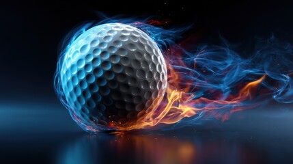 close up Stylish golf ball