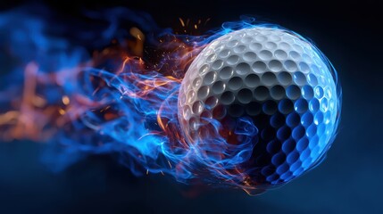 close up Stylish golf ball
