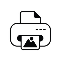 Print icon vector 