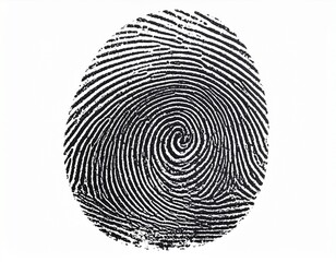 Fingerprint isolated on transparent white background 