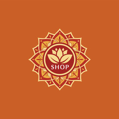 tea shop logo design vector 