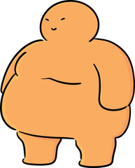 Illustration of fat man
