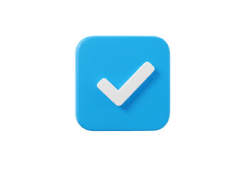 Isolated Blue Check Mark Icon