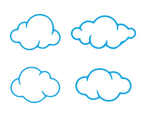 Minimal Cloud Icon Design – Modern Weather & Storage Symbol for Apps, UI & Web Services
