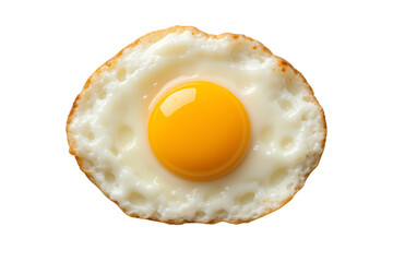 fried egg on white background
