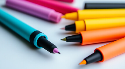 Each pen features sleek, minimalistic lines and is crafted from biodegradable materials, combining elegance with eco-friendly design.