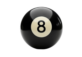 Isolated Black Eight Ball