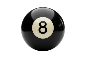 Isolated Black Eight Ball