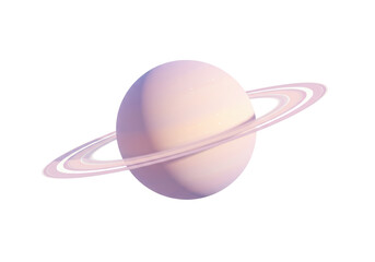 Isolated Pastel Saturn with Ring © Jonathan