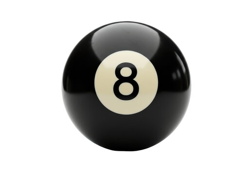 Isolated Black Eight Ball