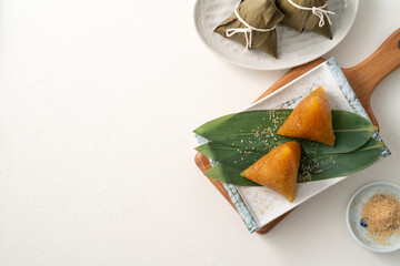 Zongzi, alkaline rice dumpling for Dragon Boat Festival food.