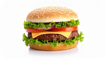Hamburger isolated on white background