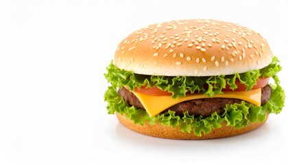 Hamburger isolated on white background