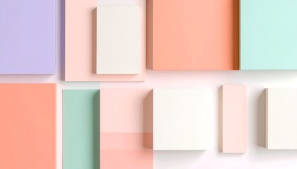 Pastel color squares palette design