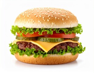Hamburger isolated on white background