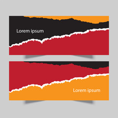 Torn Paper Banner Template Design