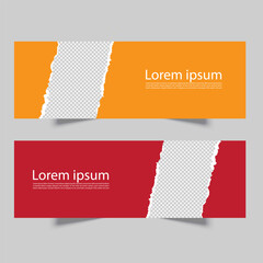 Torn Paper Banner Template Design
