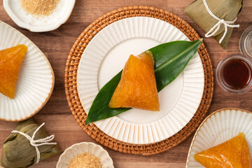 Zongzi, alkaline rice dumpling for Dragon Boat Festival food.