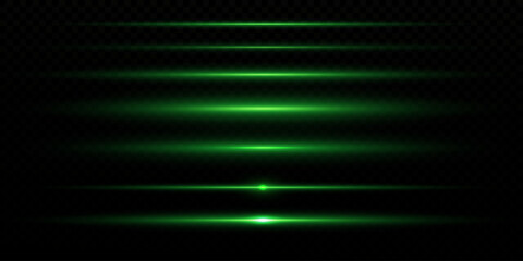 green Glowing Neon Motion Lines and Light. green Glowing Neon Motion Lines and Light green Abstract Trails. Shine Effect with Starburst, Sunshine Beam, Glow Wave and Isolated Transparent Light