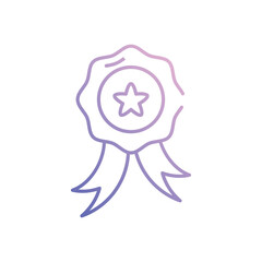 Ribbon Badge vector icon stock illustration