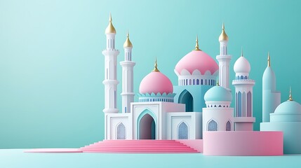 3D model of a mosque complex