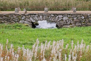 Old stone bridge Alvareds Bro in Skaraborg Sweden