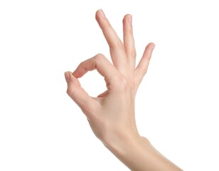 Hand making okay gesture