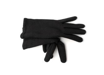 Winter Gloves Isolated, Touchscreen Wool Glove, Touch Screen Knitted Mittens, Warm Red Gloves