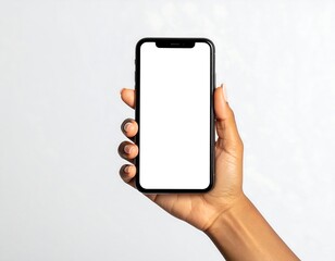 Smartphone mockup in hand