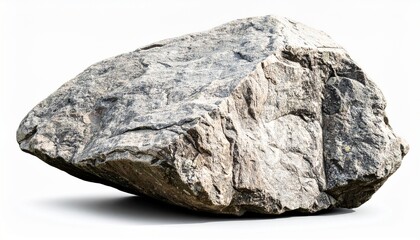 Fototapeta premium Large rock stone isolated on white background 