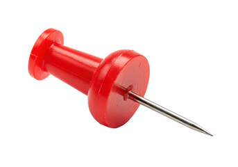 Isolated Red Push Pin with Metal Point