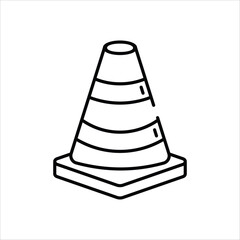Road Cone vector icon stock illustration