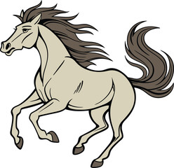 black horse vector illustration