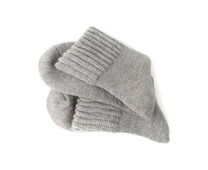 Thick Winter Socks Isolated, Warm Sportswear, Classic Unisex Cotton Socks, Casual Hosiery