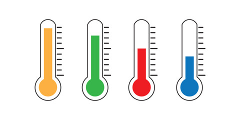 Thermometer icon set. temperature thermometer Symbol. Temperature sign. for mobile concept and web design. vector illustration on white background