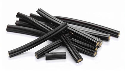 Liquorice candy gummy isolated on white background 