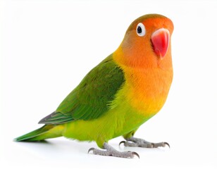 Lovebird bird isolated on white background