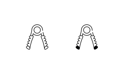 Hand Gripper icons set vector stock illustration