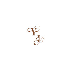 YL letter wedding logo concept elegant curve monogram bold and hairline initial