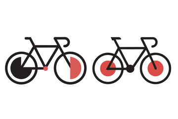 Fototapeta premium Red sport bicycle isolated on white background