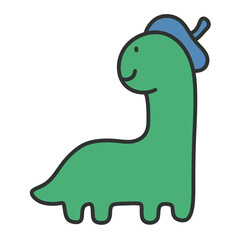 illustration of a green dinosaur