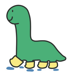 illustration of a green dinosaur